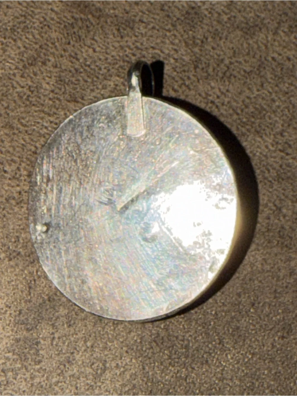 Silver-Tone Filigree Pendant with Turquoise and Coral Accents